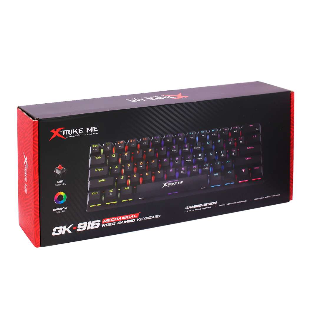 Teclado Gamer Mecanico - XtrikeMe RGB